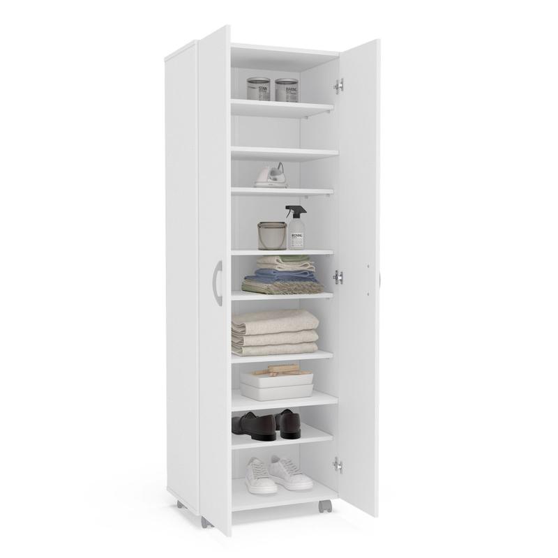 Armário Multiuso 2 Portas 8 Prateleiras Jade Espresso Móveis